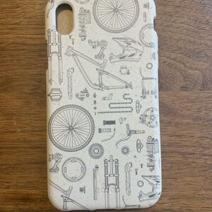 Bicycle Gear Pattern Phone Case - Cream